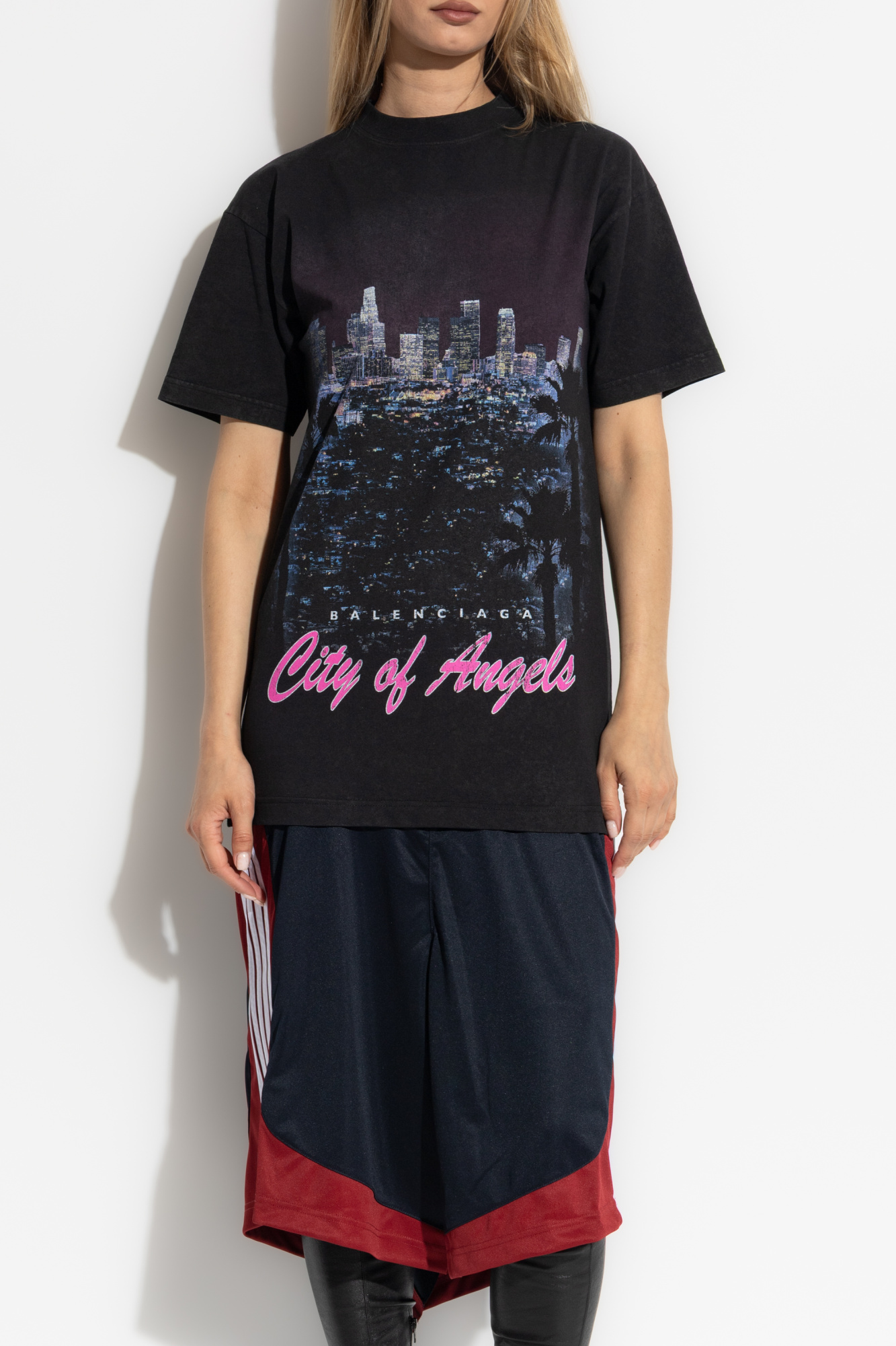 Black Dress with print Balenciaga - Vitkac AS